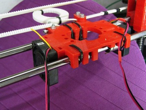 dual fan x-carriage 3d printer extruders mendelmax model prusa reprap 3d print model - Mito3D