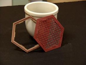 coaster weave base kitchen dining 3d coffee cup holder household useful 3d print model - Mito3D