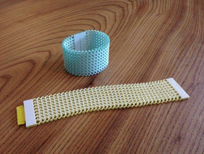 chainmail bracelet improved jewelry decorative dualstrusion openscad 3d print model - Mito3D