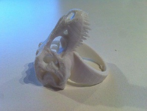 t-rex anello 207 millimetri di diametro anelli 3d print model - Mito3D