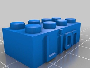 mon personnalisés en blocs lego necklacekeychain-lion la construction jouets 3d print model - Mito3D