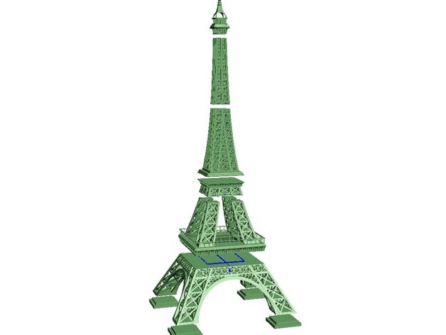 tour 60cm exercice couper avec netfabb buildings structures eiffel 3D print model - Mito3D