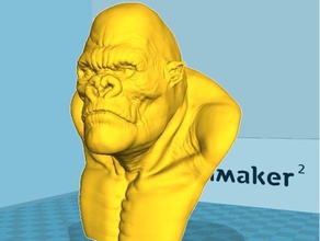 king kong buste sculptures 3d print model - Mito3D