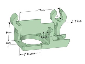 wanhao duplicator 4 axis stepper motor Lüfter Halter Kabel-Kanal 3d Drucker - Zubehör Kabel-Kette Kabel-management Kühler 3d print model - Mito3D