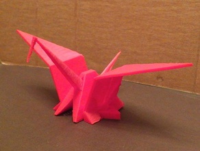 origami grue animaux tinkercad 3d print model - Mito3D