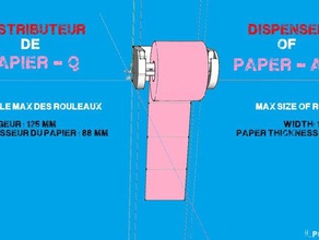 dispencer paper-assdistributeur papier-q bathroom 3d print model - Mito3D