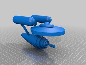 rejeitar nave da federação 3d impressão modelo replicator2 espacial star trek tinkercad brinquedo 3d print model - Mito3D
