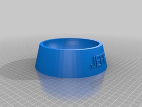 parametric dog cat food bowl pets customized 3d print model - Mito3D