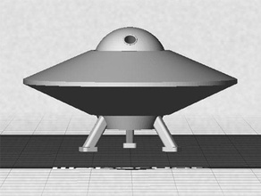 ufo spinning outer disk vehicles aircraft alien model rotating space spacecraft spaceship toy 3d print model - Mito3D