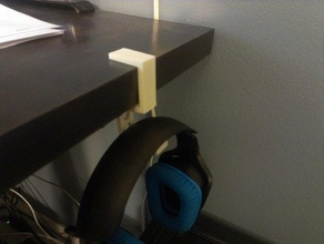 headphone desk hook office 3d print model - Mito3D