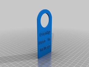 irritadiço urso porta etiqueta do agregado familiar personalizado 3d print model - Mito3D