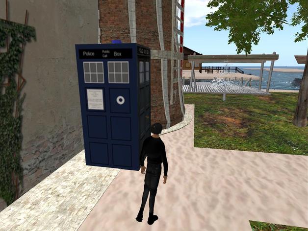 tardis'in kapısı 3d sosyal dünyalar baskı kapalı değil video oyunlar ikinci hayat 3D print model - Mito3D