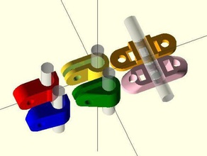 parametrische Kabel-Rohr-clip Teile Kabel-clip customizer openscad 3d print model - Mito3D
