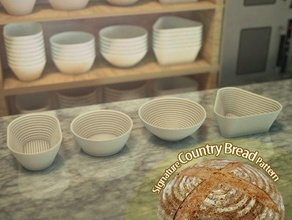 bread proofing baskets kitchen dining baking rising wicker 3d print model - Mito3D
