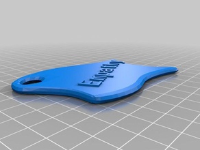 sideways keychain keychains customized 3d print model - Mito3D