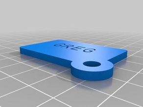 mi llavero personalizado de greg llaveros 3d print model - Mito3D