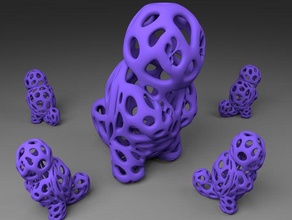 squirtle voronoi tarzı hayvanlar pokemon 3d print model - Mito3D