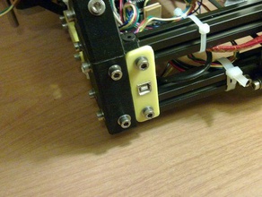 mendelmax usb connector bracket 3d printer parts openscad parametric ramps 3d print model - Mito3D