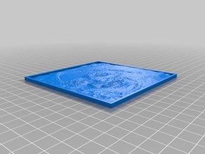 carl sagan square lithopane 2d art customized 3d print model - Mito3D