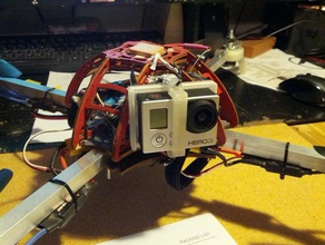 gopro hero 3 minimalist mount 3d printing camera quadrocopter 3d print model - Mito3D