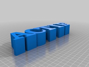 cyberactifma 5 letters row other customized 3d print model - Mito3D