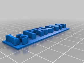 i3 de la placa identificación 3d impresora accesorios 3d print model - Mito3D