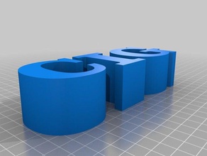 colston 3 lettere della riga altri personalizzato 3d print model - Mito3D