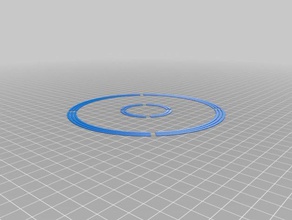 my customized circular printbed calibration pattern v2 3d printing tests 3d print model - Mito3D