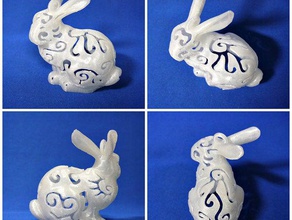 bunny lampes sculptées décor artproject designproject makeredchallenge meshmixer remixchallenge 3d print model - Mito3D