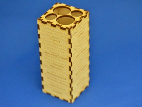 pencil holder quotes other 3d cnc laser cutter quotations robbinsvillehighschool wood 3d print model - Mito3D
