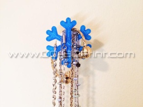 coat jewelry hanger organizer weather wall hook &ndash snowflake decor 3d print model - Mito3D