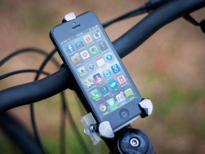 iphone 5 bike mount sport outdoors 4s case clamp 4 supportless 3d print model - Mito3D