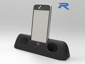 iphone 5 amplificatore dock mobile 3d print model - Mito3D