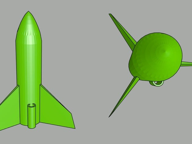 hızlı baskı roket açık bahçe easties estes model quc 3D print model - Mito3D