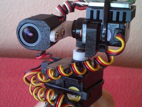 2 ultra-basit nano-eksen kamera mount rc araç gerçek pan robot tilt 3d print model - Mito3D