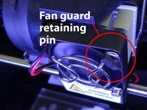 fan guard retaining pin replicator 2 3d printer accessories extruder upgrade part 3d print model - Mito3D