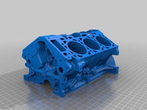 a ford motor block vehicles 3d auto automotive car cars engineering industrial model supportless transportation 3d print model - Mito3D