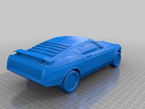 De la década de 1970 ford mustang vehículos 3d auto automoción coche coches modelo motor transporte 3d print model - Mito3D