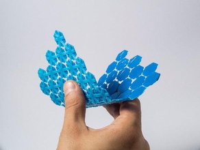 flexible sechseckigen Maschen andere bendable pla Polyurethan 3d print model - Mito3D