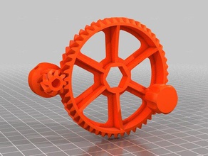 ultimaker feeder gear mod double helical 3d printer parts knob test upgrade 3d print model - Mito3D