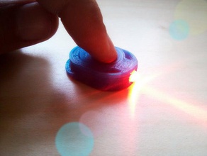 small led flashlight electronics flash light keychain keyring key chain leds 3d print model - Mito3D