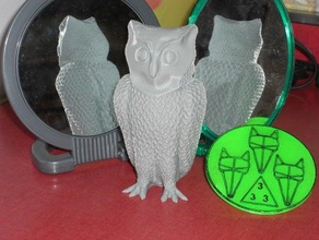 horned owl animals 3d print model - Mito3D