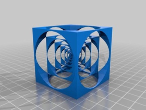 parametrico tornitori cubo 3d la stampa i test esponenziale logaritmica stress giocattolo 3d print model - Mito3D
