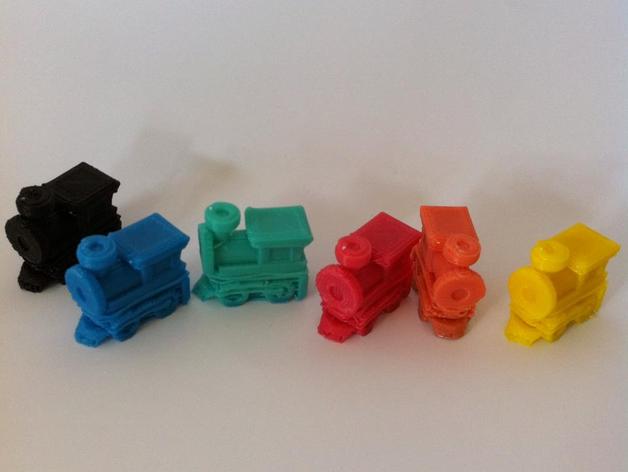 pequeno trem mexicano domino veículos jogo brinquedo 3D print model - Mito3D