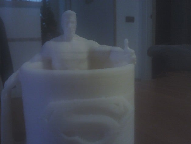 superman cup sculptures 3D print model - Mito3D