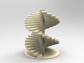 leonardo da vinci merdiven binalar yapılar 2 çift sarmal Fransa helice ionx muhteşem sarma 3d print model - Mito3D