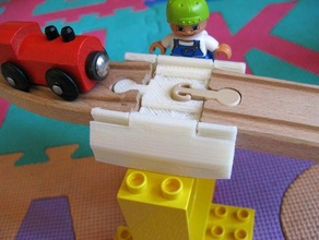 duplo brick brio traccia adattatore snap-lock altri 3d estrusore fave lego newmuseumchallenge giocattolo treno utile 3d print model - Mito3D