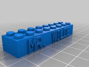 Bay wilde Anahtarlık inşaat oyuncaklar özelleştirilmiş 3d print model - Mito3D
