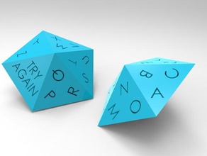 alphabet dice 3d printing fun games 3d print model - Mito3D