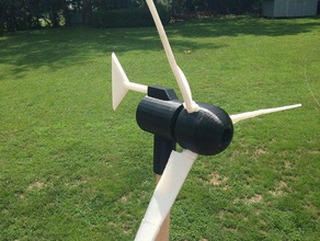piccola scala mulino a vento di 2 m diametro ingegneria 608zz lama turbina 3d print model - Mito3D